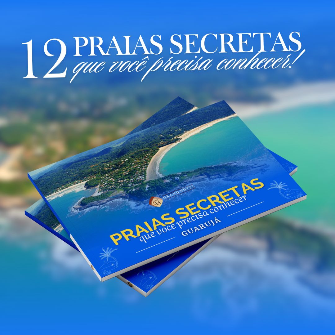 capa do ebook de doze praias secretas do guarujá